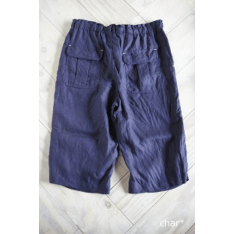 ネイビーリネン・メンズショートカーゴパンツ | SHOP-CHAR