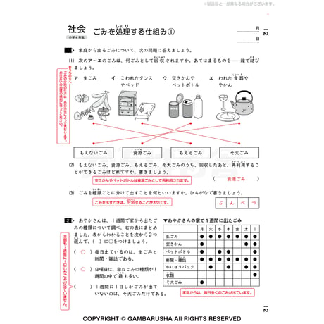 小学4年生社会（1年間分）