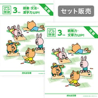 パワーアップ国語3年生・読解/文章 & 語彙/文法/漢字SET（1年間分）