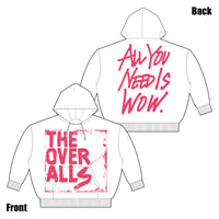 Logo×ALL YOU NEED IS WOW. Pullover Hoodie（White×Pink）
