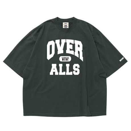【限定追加販売】OVER ALLs College T-shirt（BlackxWhite）