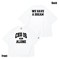 CEO IS ALONE T-shirt（WhitexBlack）