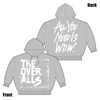 Logo×ALL YOU NEED IS WOW. Pullover Hoodie（Grey×White）