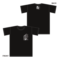 DON'T BE AFRAID TO HAVE FUN "MURAL" (Mini). T-shirt（BlackxWhite）