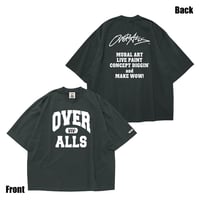 【限定追加販売】OVER ALLs College T-shirt（BlackxWhite）