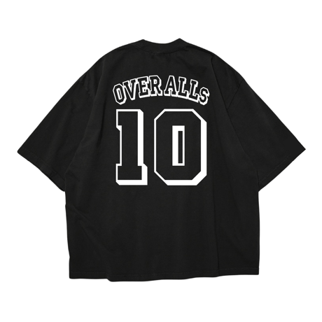 TEAM OVER ALLs No.10 T-shirt（Black x White）