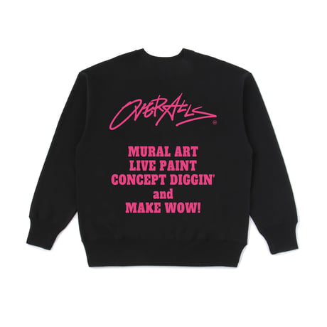 OVER ALLs College Crew Sweat（BlackxPink）