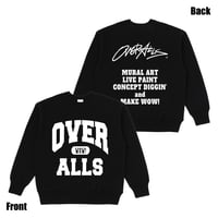 OVER ALLs College Crew Sweat（BlackxWhite）