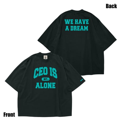 CEO IS ALONE T-shirt（BlackxBlue）