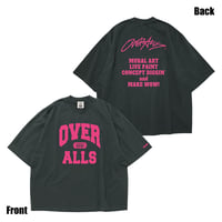 【限定追加販売】OVER ALLs College T-shirt（BlackxPink）