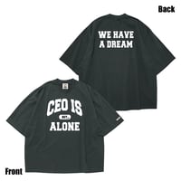 CEO IS ALONE T-shirt（BlackxWhite）