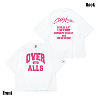 OVER ALLs College T-shirt（WhitexPink）