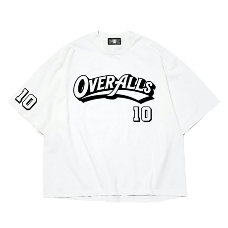 TEAM OVER ALLs No.10 T-shirt（White x Black）