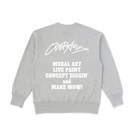 OVER ALLs College Crew Sweat（AshxWhite）