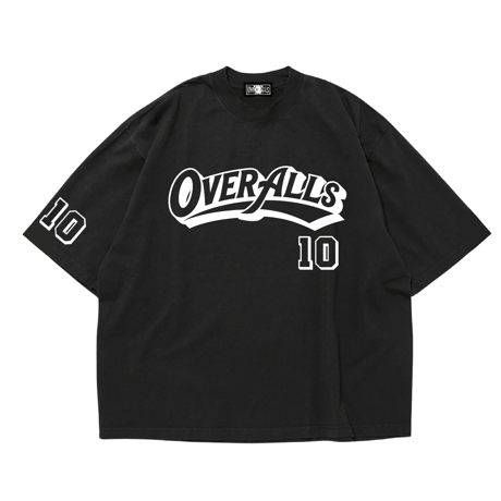 TEAM OVER ALLs No.10 T-shirt（Black x White）