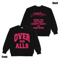 OVER ALLs College Crew Sweat（BlackxPink）