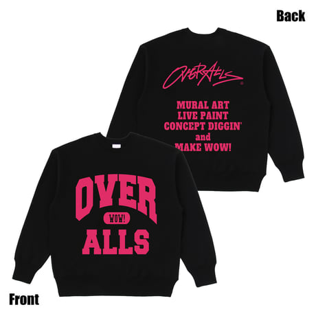 OVER ALLs College Crew Sweat（BlackxPink）