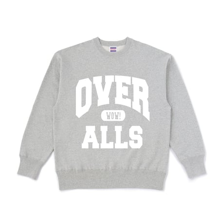 OVER ALLs College Crew Sweat（AshxWhite）