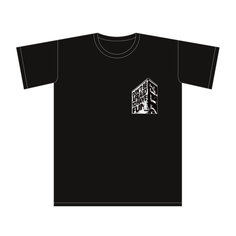 DON'T BE AFRAID TO HAVE FUN "MURAL" (Mini). T-shirt（BlackxWhite）