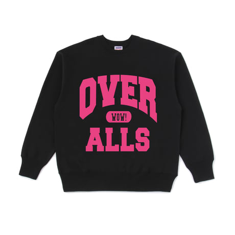 OVER ALLs College Crew Sweat（BlackxPink）
