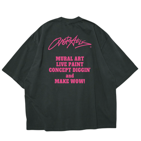【限定追加販売】OVER ALLs College T-shirt（BlackxPink）