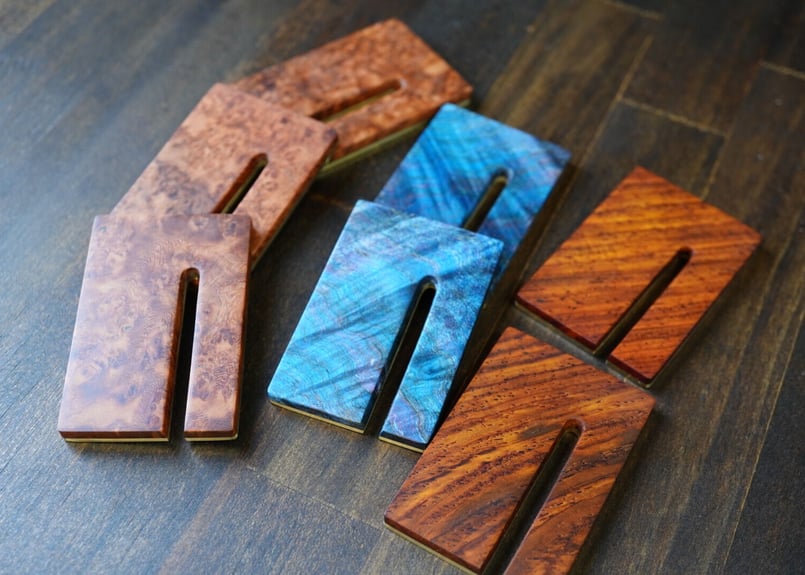 目打ちボード 花梨・スタビライズウッド | at Leather Works