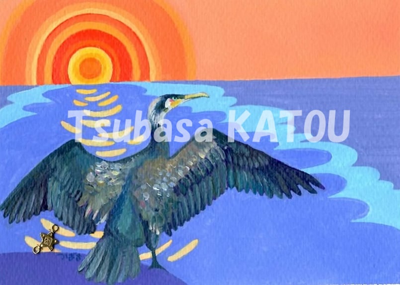 水彩・アクリル画/鶴若貢 アクリル画「ウ」 | Tsubasa KATOU