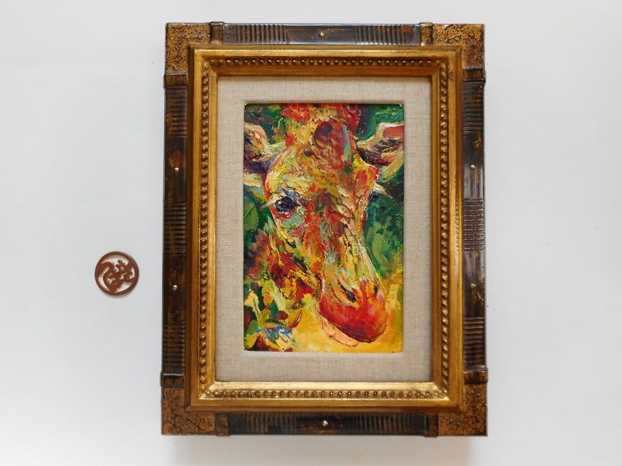 油彩画　あのこの定位置 山岡恒ニ 『メロンとビン』 油絵 絵画 F6 独立須田賞 サイン入り