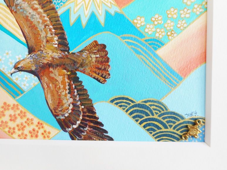 ハゲタカ　アクリル画　原画 アクリル画「タカ」 | Tsubasa KATOU