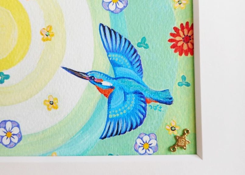 アクリル画「カワセミ」 | Tsubasa KATOU