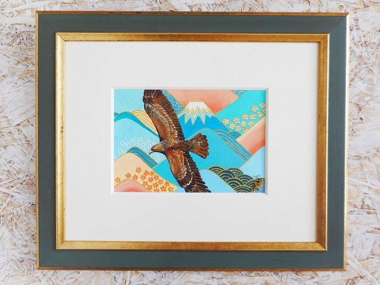 カメレオン　アクリル画　原画 オシドリ(金彩、アクリル画)原画 絵画 キンサイアート 通販