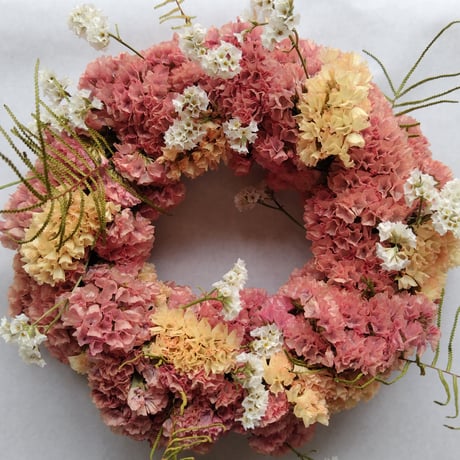 ピンクスターチスのフライングリース♡ スターチスピンク：フルリース | andbloom