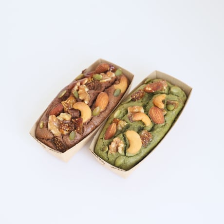 【ラマリー】グルテンフリーフィグ入りもち大麦パウンドケーキセット（ココア・抹茶）※クール便