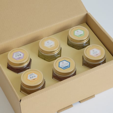 【舘養蜂場本店】 6種類の国産九華はちみつセット（130g×6本）