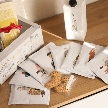 【KANNON COFFEE】カンノンコーヒー オリジナルギフトBOX（トートバッグ・ドリップバッグ・カフェオレベース・しゃちほこクッキー）※ケリーストア限定