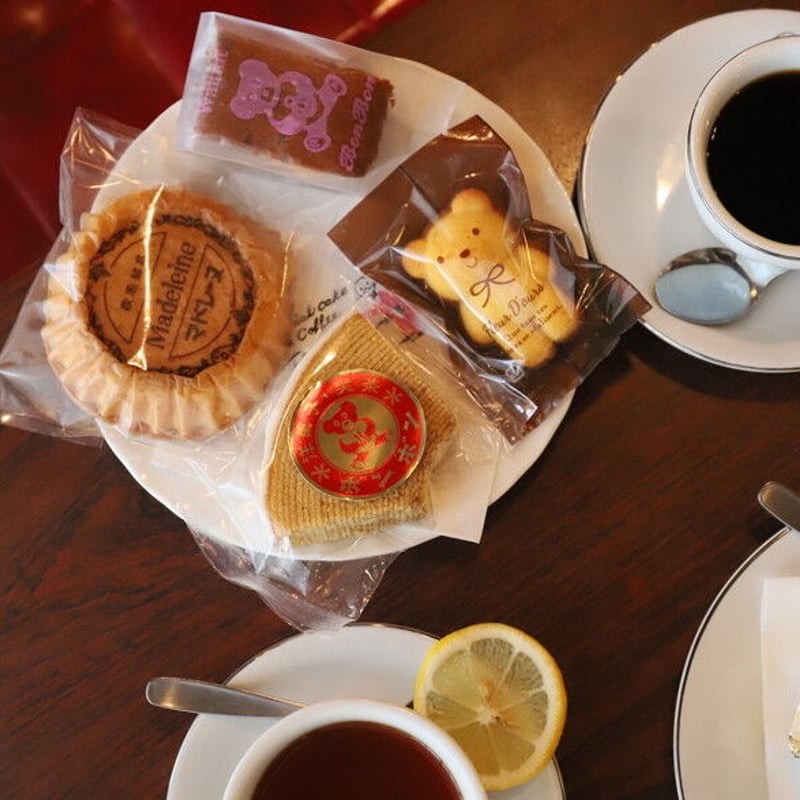 洋菓子・喫茶ボンボン】くまちゃん巾着&焼き菓子15個詰め合わせセット