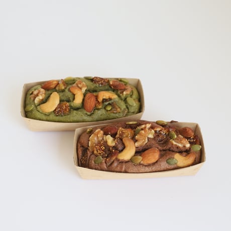 【ラマリー】グルテンフリーフィグ入りもち大麦パウンドケーキセット（ココア・抹茶）※クール便