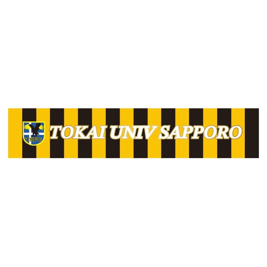 A.P.C. スクールマフラー　黒/イエロー 東海大学札幌校舎サッカー部】マフラータオル(黄色) | My Star Online