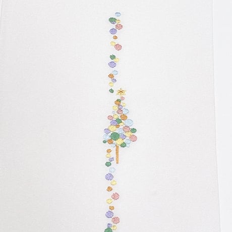 オリジナル刺繍半衿『ドットツリー』