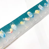 【SOLD OUT】WA・KKA 麻半巾帯 「惑星カクテル」グリーン