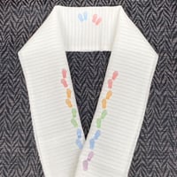 洗える オリジナル刺繍半衿・絽『ビーチサンダル』