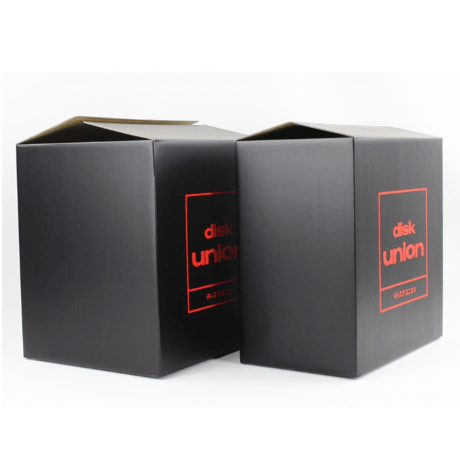 LP用ユニオンロゴ入りダンボール赤黒 (マット加工) 5箱セット (1箱約60枚収納)