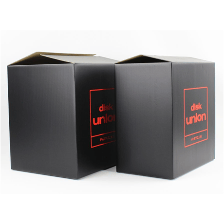 LP用ユニオンロゴ入りダンボール赤黒 (マット加工) 5箱セット (1箱約40枚収納)