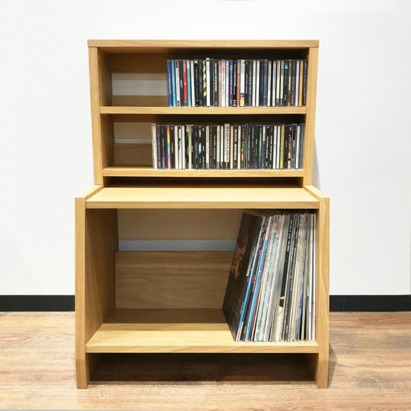 レコードラック スタッキングラック 2段 ANGLE × CD RACK FLAT / ディス