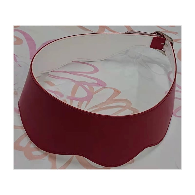 稀少✨アルマーニ 新品 女優襟 ベルト ジャケット レッド allureville（アルアバイル）の「ショートビーバーノーカラー