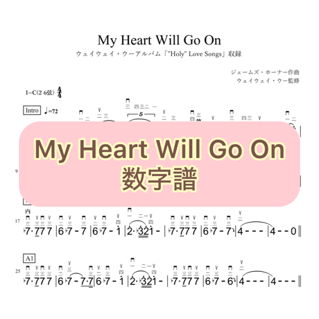 「My Heart Will Go On」数字譜