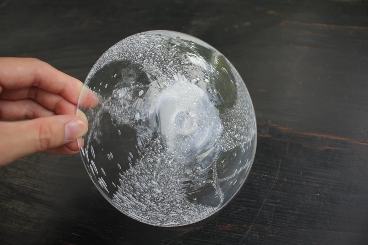 荒川尚也さんのガラス大皿 荒川尚也 泡ガラス皿（小）2 | online shop ゆすらや