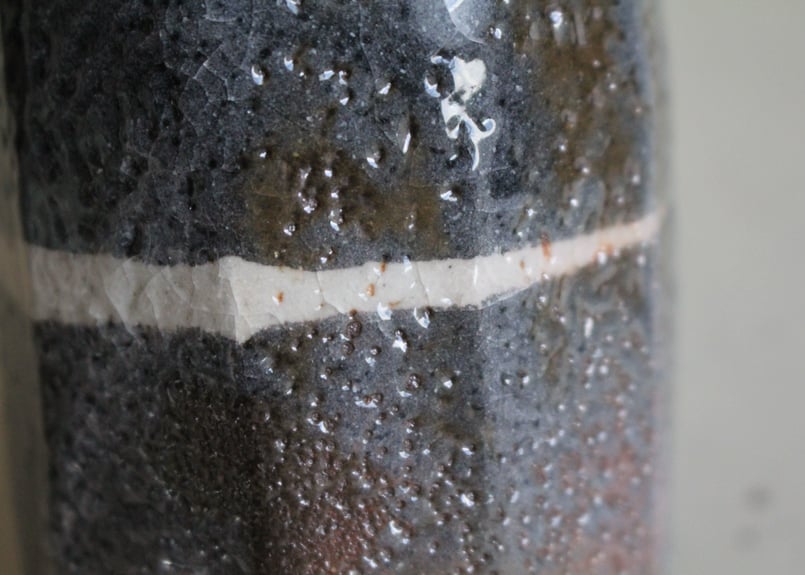 新美吉昭 窯変鼠志野湯呑み | online shop ゆすらや