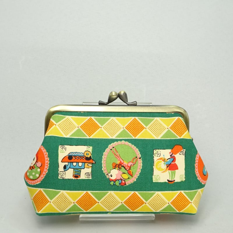 4.0寸角ポーチ レトロ 緑色 ②※フグ玉 | まつひろ商店