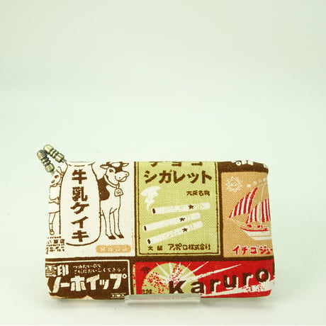 名刺カードケース　レトロ看板　ピンク色①